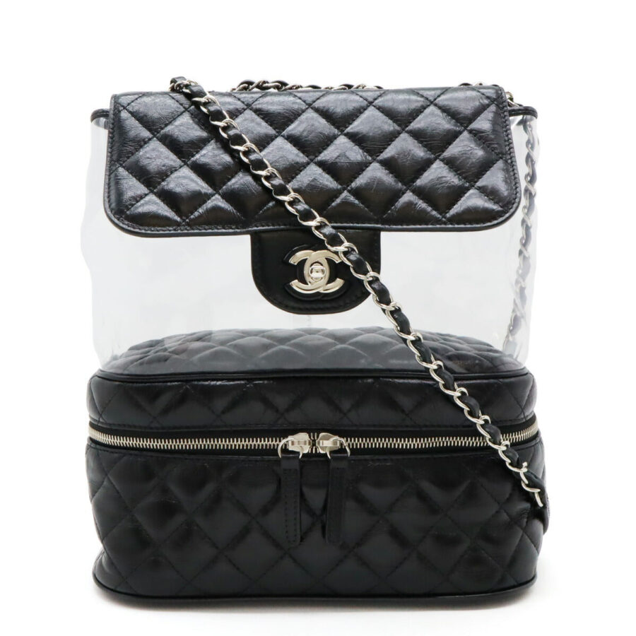 Chanel Leather/Vinyl Matelasse Coco Mark Shoulder Bag Classic Flap | Studio Nafay