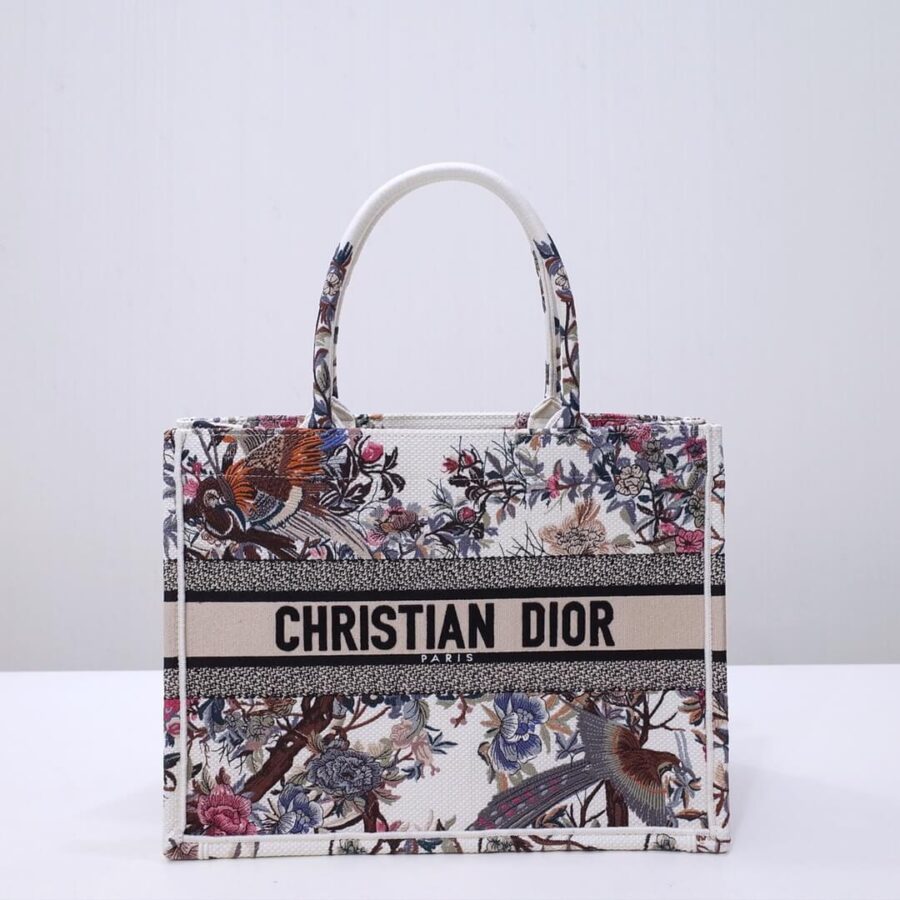 Book bag Tote Embroidery 36.5cm 41.5cm Handbag white printing | Studio Nafay