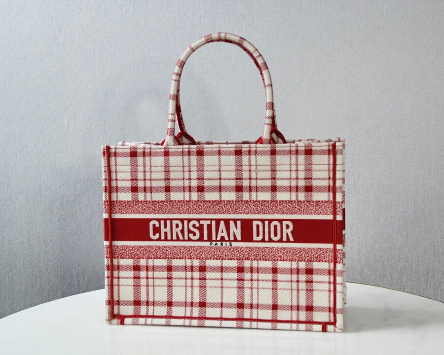 Book bag Tote Embroidery red white 36.5cm 41.5cm Handbag | Studio Nafay