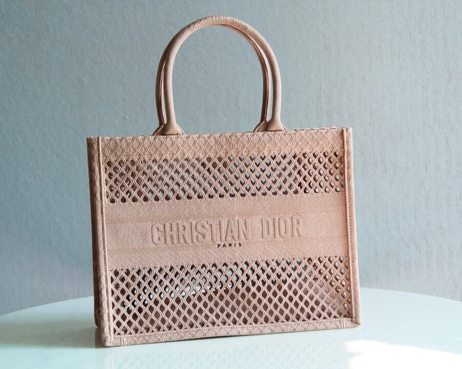 Book Tote big size 36.5cm 41.5cm Oblique Embroidery nude | Studio Nafay