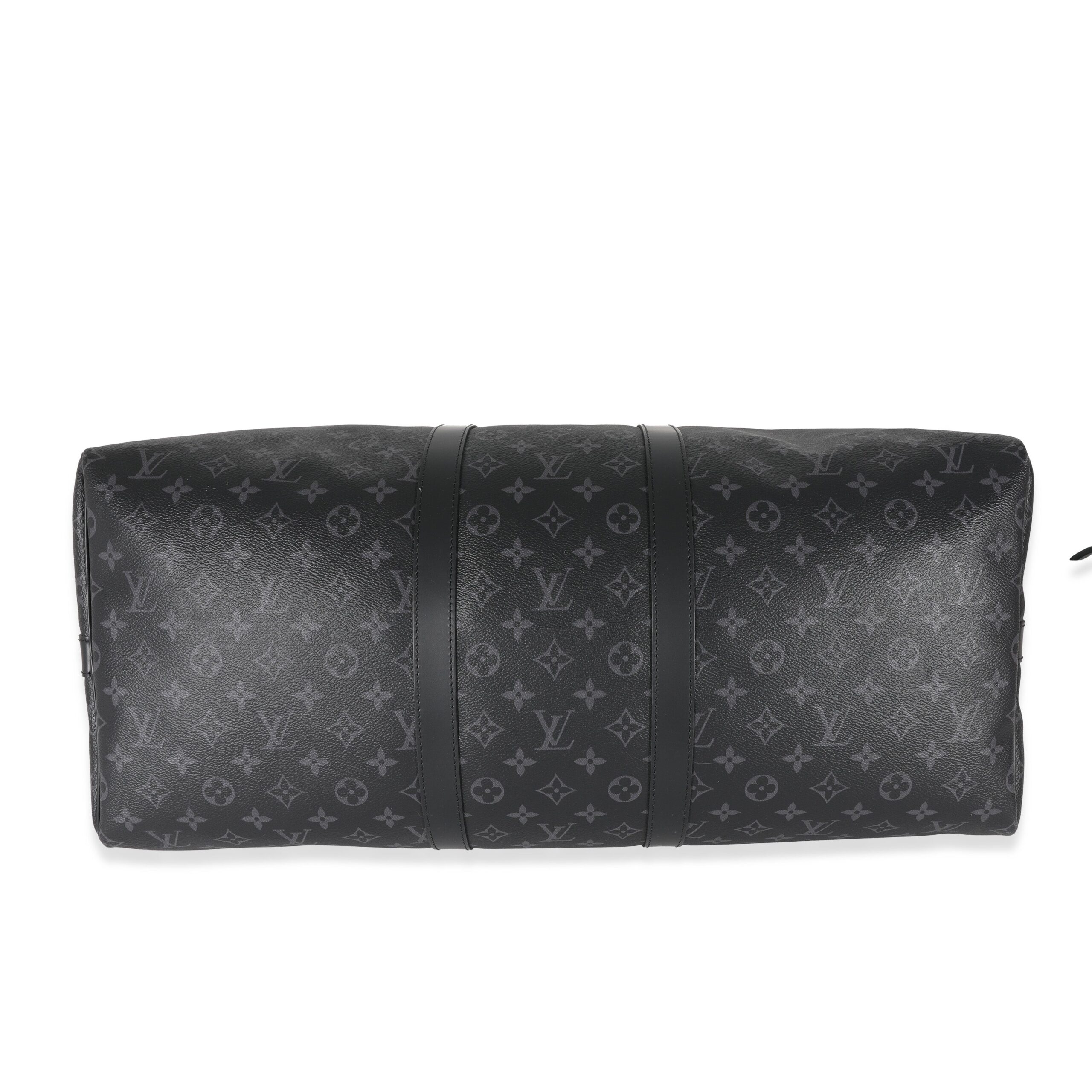 Louis Vuitton Canvas Monogram Eclipse Keepall BandouliÃ¨re 55