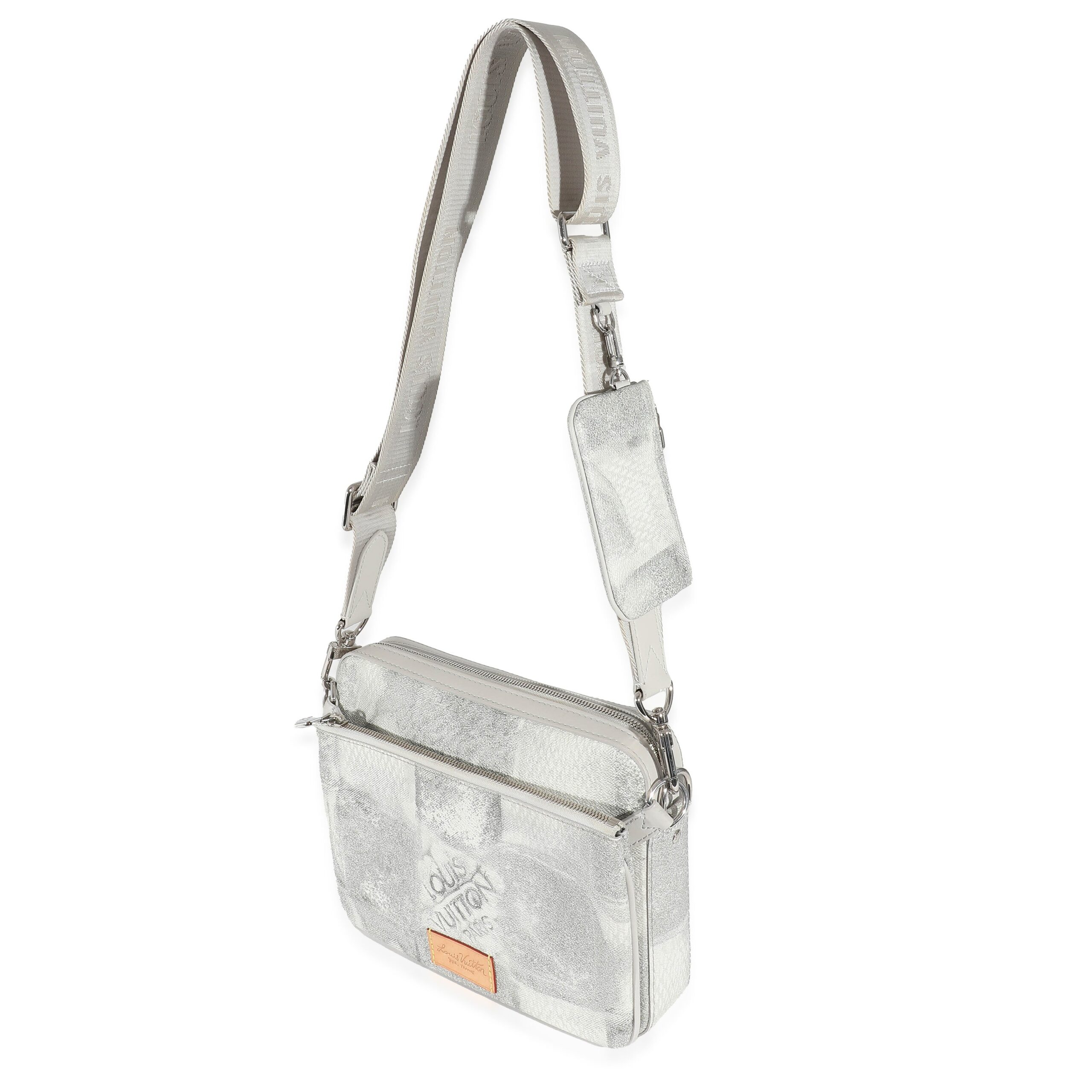 Louis Vuitton Stone Gray Damier Salt Canvas Trio Messenger