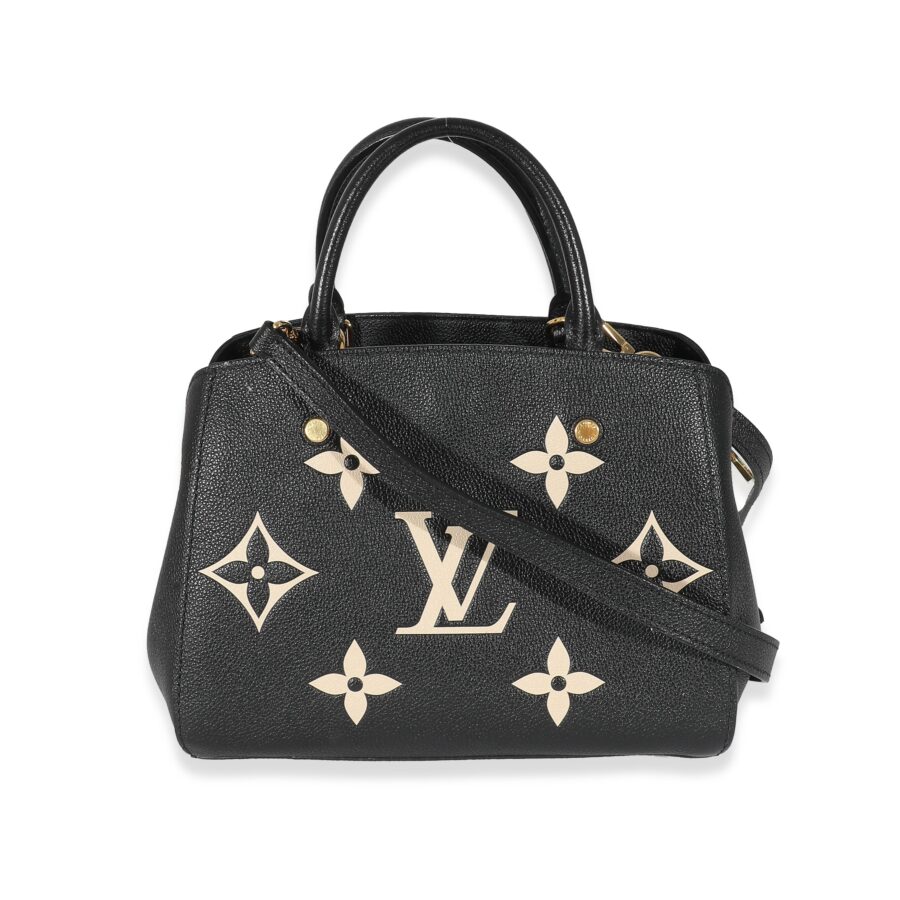 Louis Vuitton Black Beige Monogram Empreinte Montaigne BB | Studio Nafay