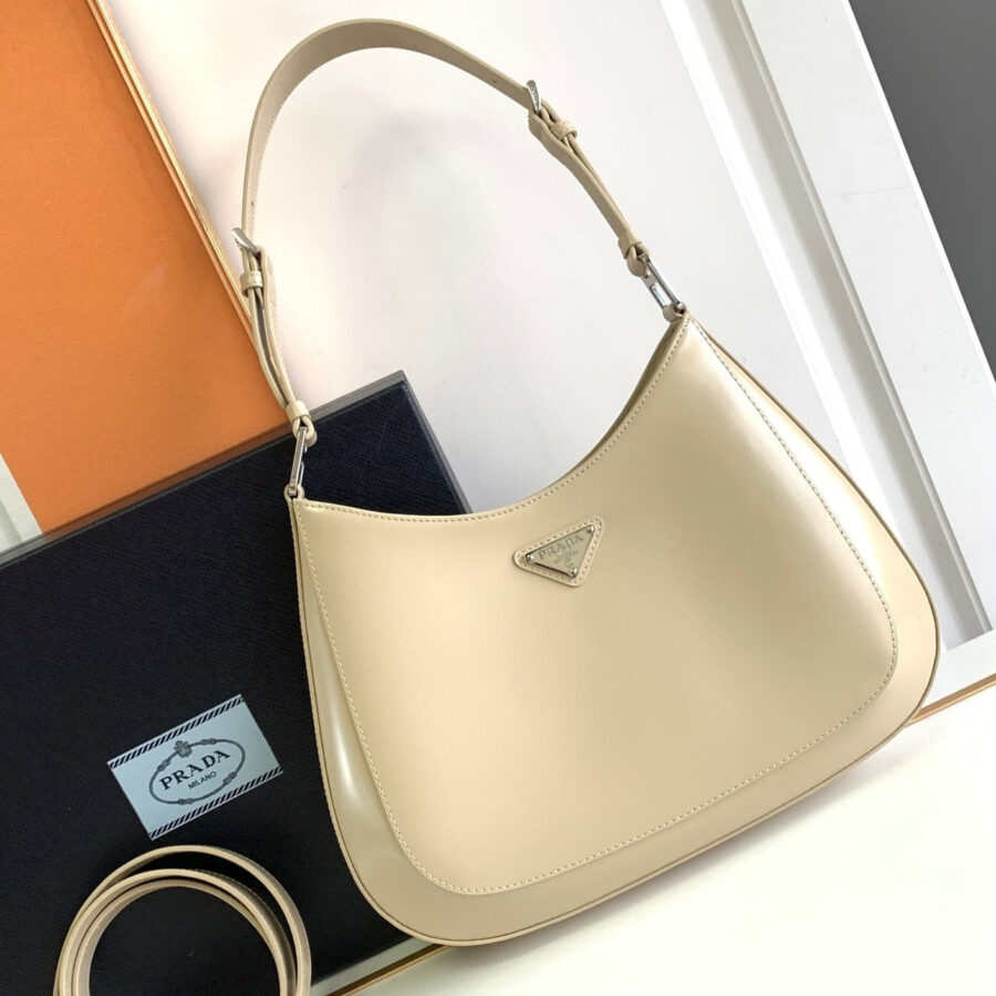 CLEO 30 BEIGE BRUSHED LEATHER SHOULDER BAG | Studio Nafay