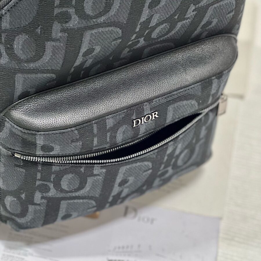 RIDER BACKPACK BLACK OBLIQUE JACQUARD | Studio Nafay