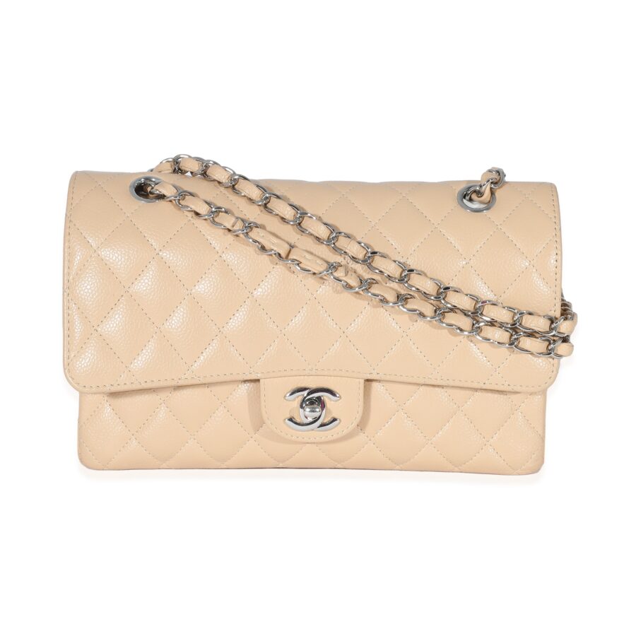 Chanel Beige Quilted Caviar Medium Classic Double New Bag | Studio Nafay