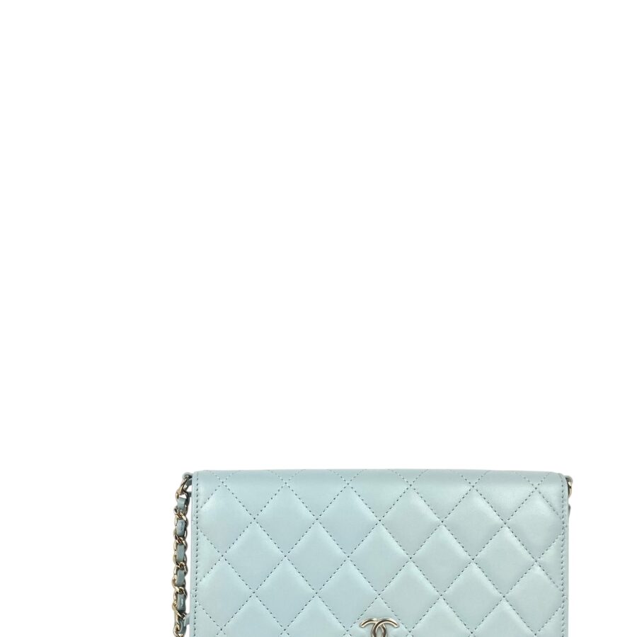 Chanel Light Blue Lambskin Pearl WOC Crossbody | Studio Nafay