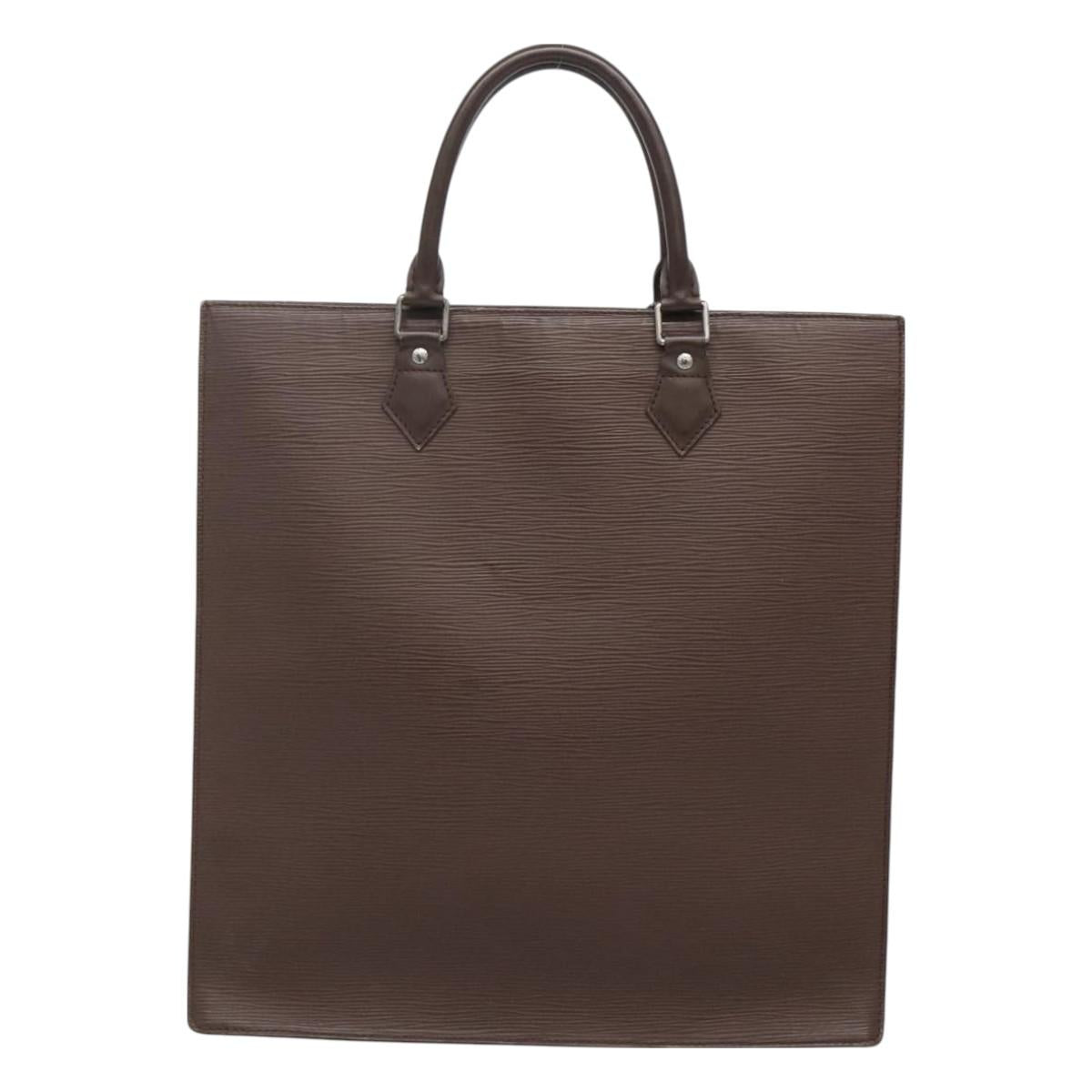 Louis Vuitton Sac Plat Brown Leather Tote Bag ( )