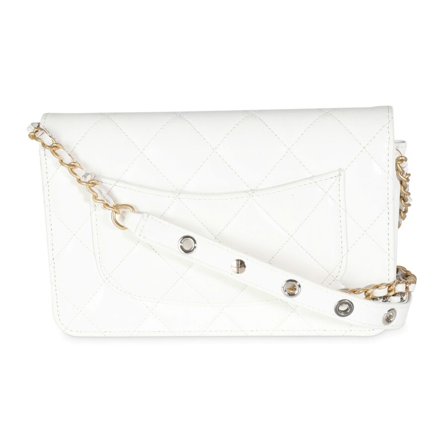 Chanel Flap Small Canvas White Crossbody Bag | Studio Nafay