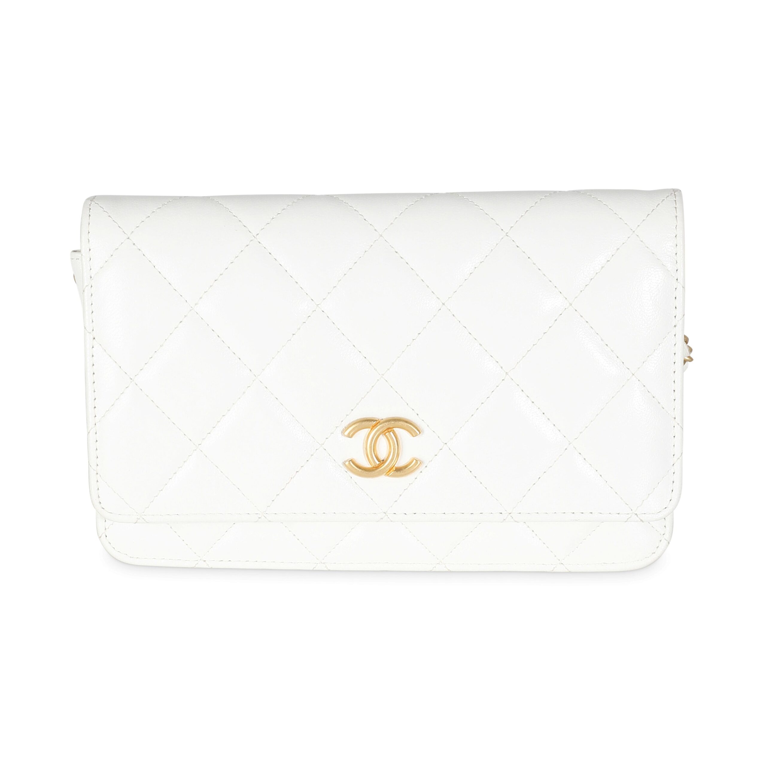 Chanel Flap Small Canvas White Crossbody Bag