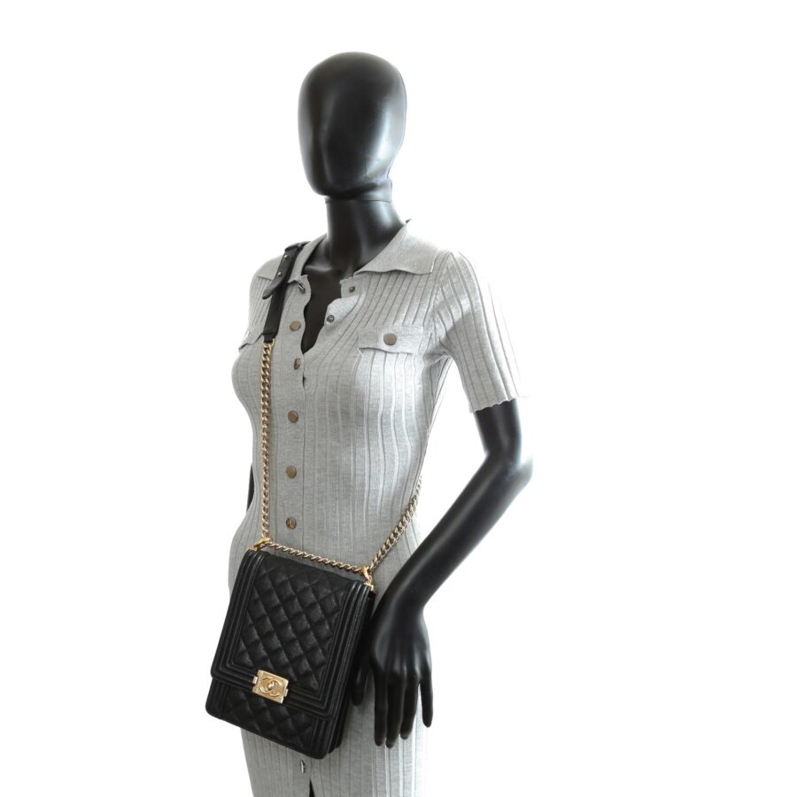 CHANEL North South Boy Flap Black Caviar w/Gold | Studio Nafay