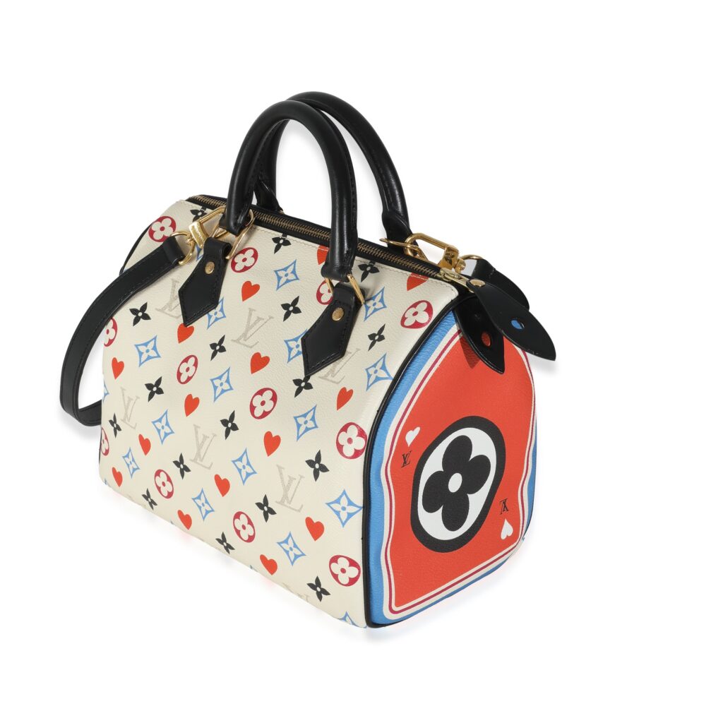 Louis Vuitton White Canvas Game On Speedy Bandouliere 25 - Product Image 2