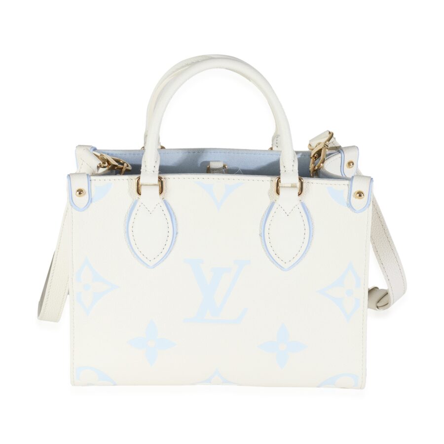 Louis Vuitton Latte Candy Blue Monogram Giant Empreinte Onthego PM | Studio Nafay