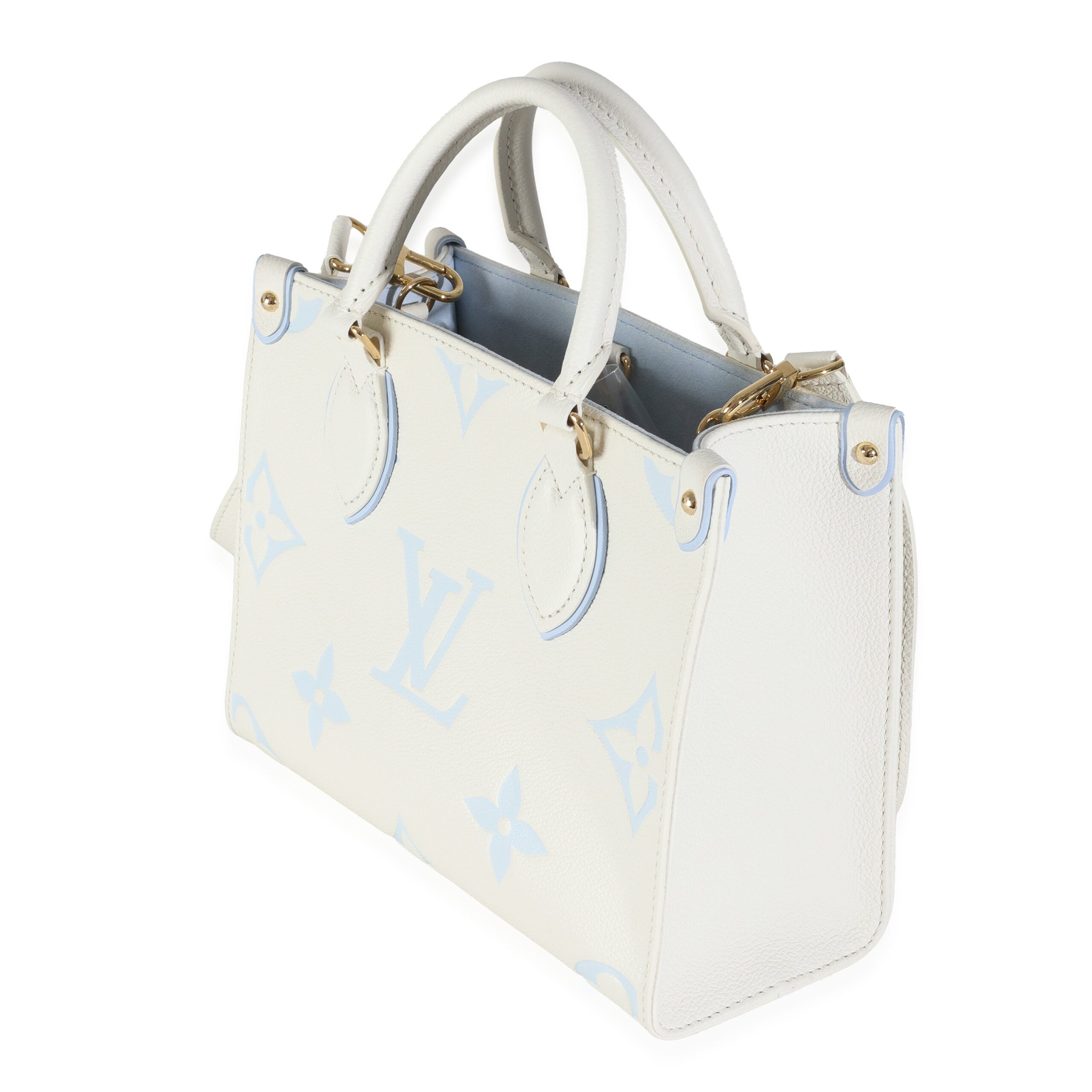 Louis Vuitton Latte Candy Blue Monogram Giant Empreinte Onthego PM