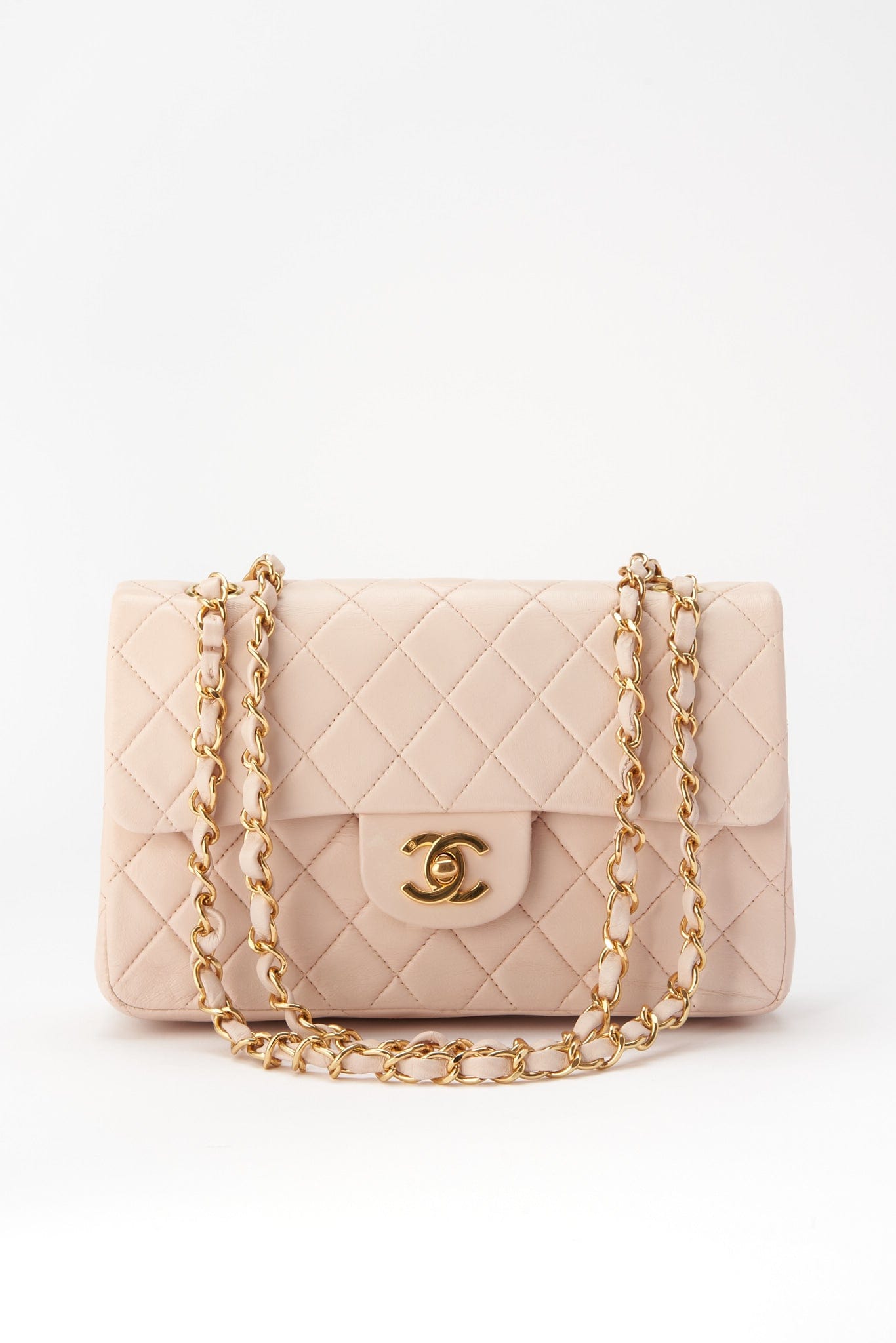 Chanel Classic Double Flap Bag Small – Powder Pink Quilted Leather