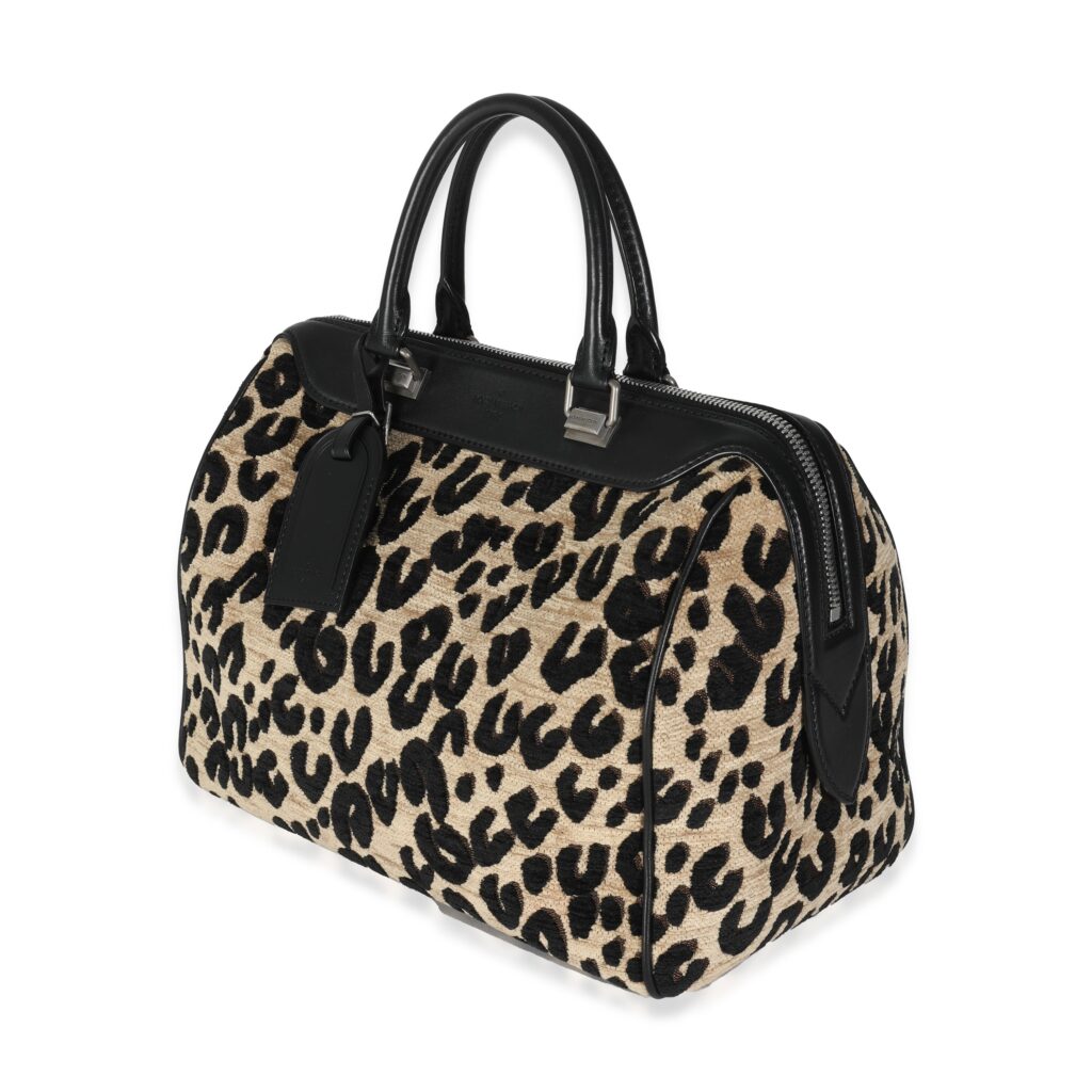 Louis Vuitton x Stephen Sprouse Black Beige Veet Leopard Speedy 30 - Product Image 2