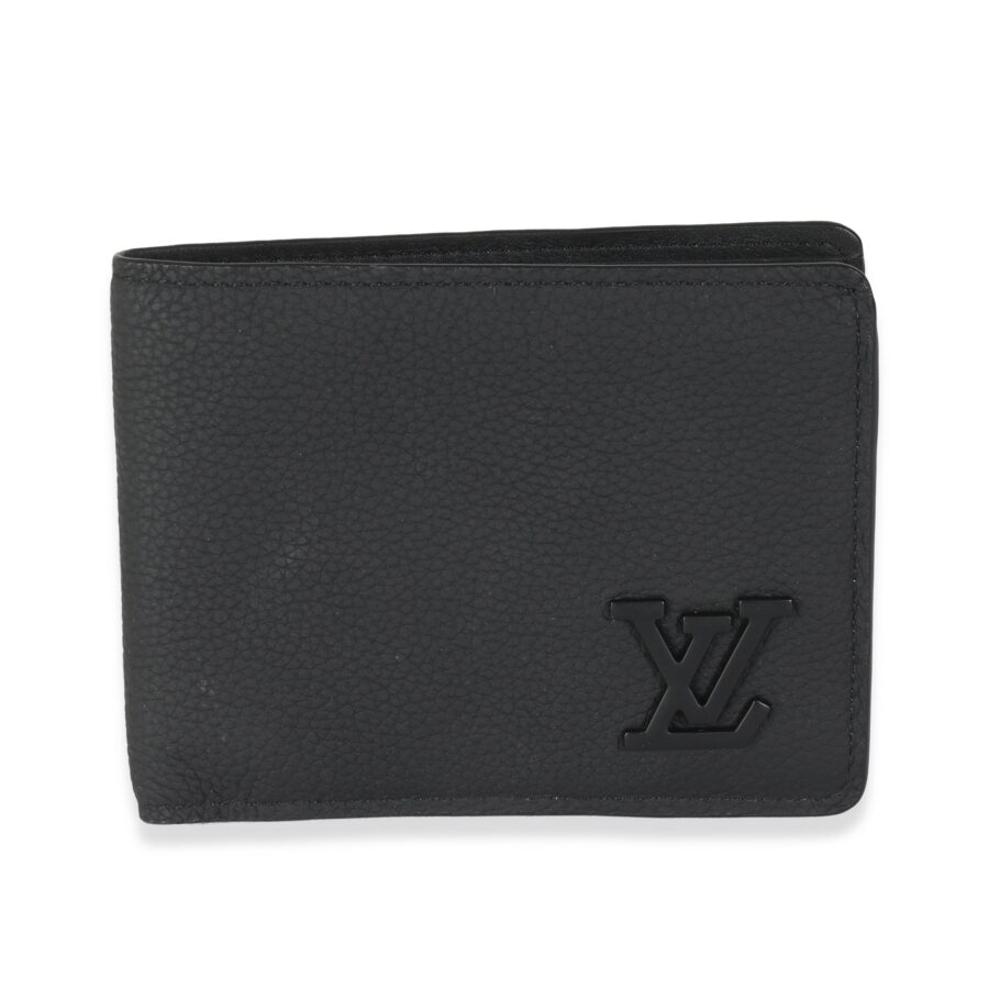 Louis Vuitton Black Aerogram Calfskin Multiple Wallet | Studio Nafay