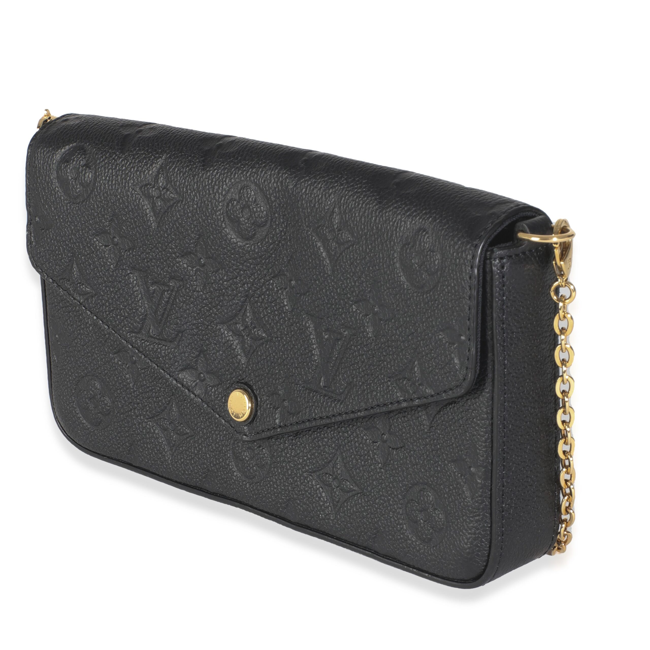 Louis Vuitton Black Monogram Empreinte Felicie Pochette