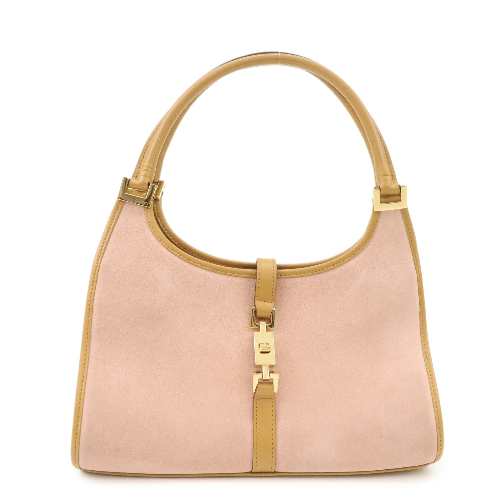 Gucci Jackie Suede Leather جلد حقيبة كتف حقيبة يد وردي
