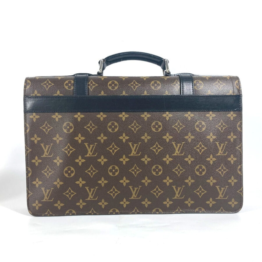 LOUIS VUITTON Business bag Monogram canvas Brown Monogram macacer Rally | Studio Nafay