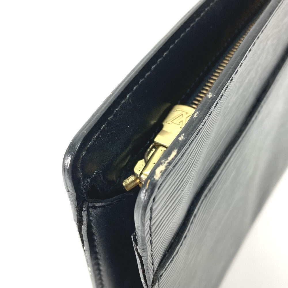 LOUIS VUITTON business bag Epi Leather black Epi Pochette homme