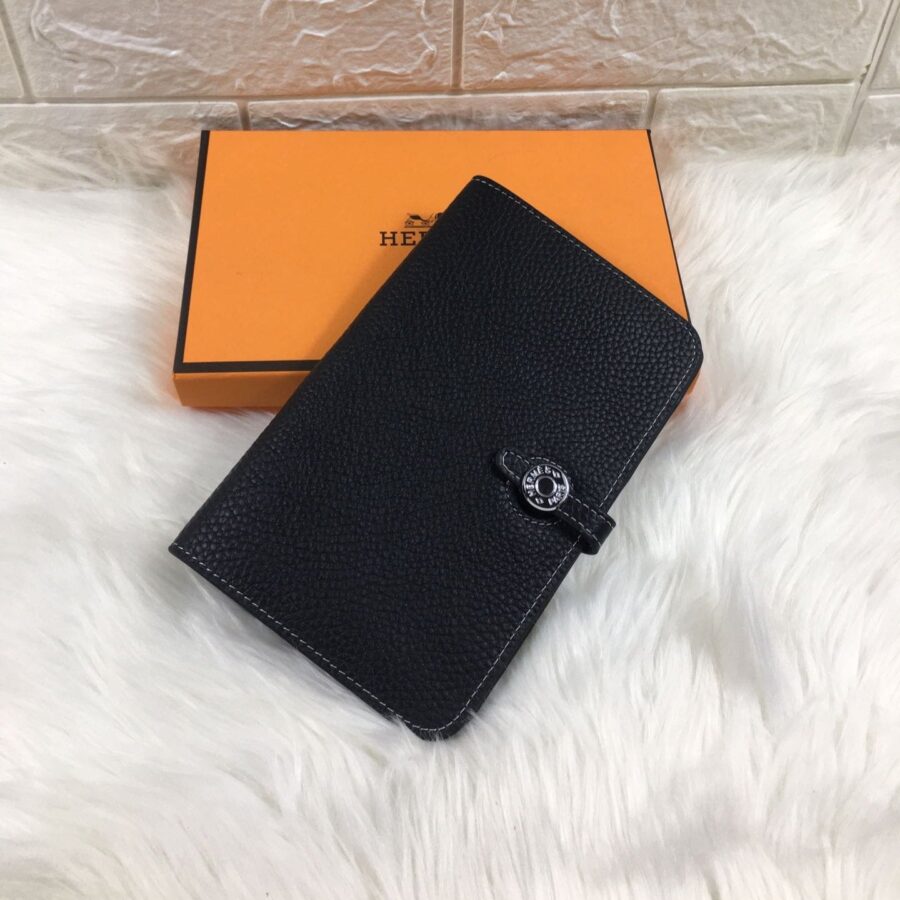 HM DOGON WALLET 20 BLACK GRAINED CALFSKIN | Studio Nafay