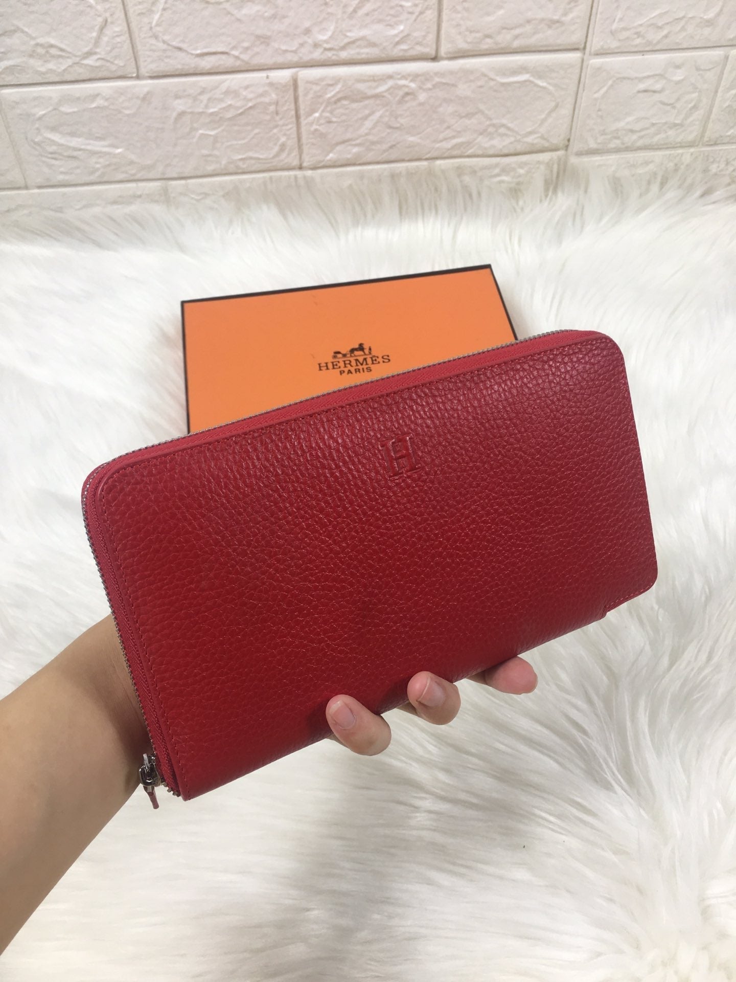 HM SILK’IN CLASSIC WALLET 20 APPLE GRAINED CALFSKIN