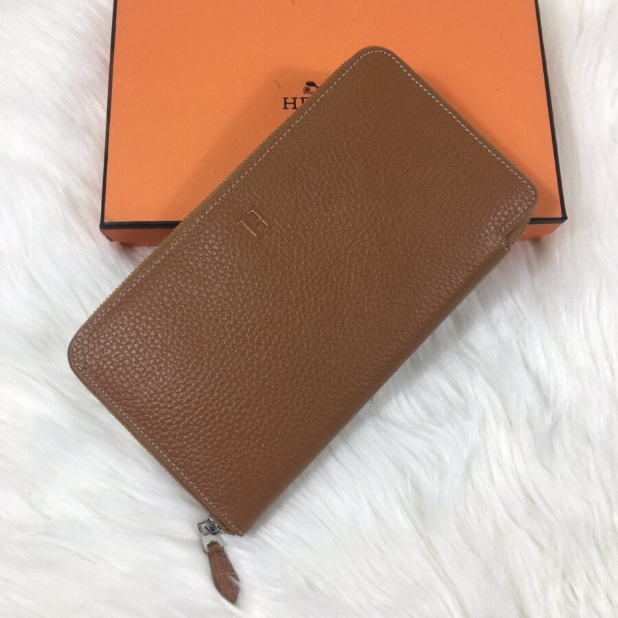 HM SILK'IN CLASSIC WALLET 20 BROWN GRAINED CALFSKIN | Studio Nafay