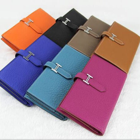 HM BEARN WALLET 17.5 TOGO SILVER HARDWARE | Studio Nafay
