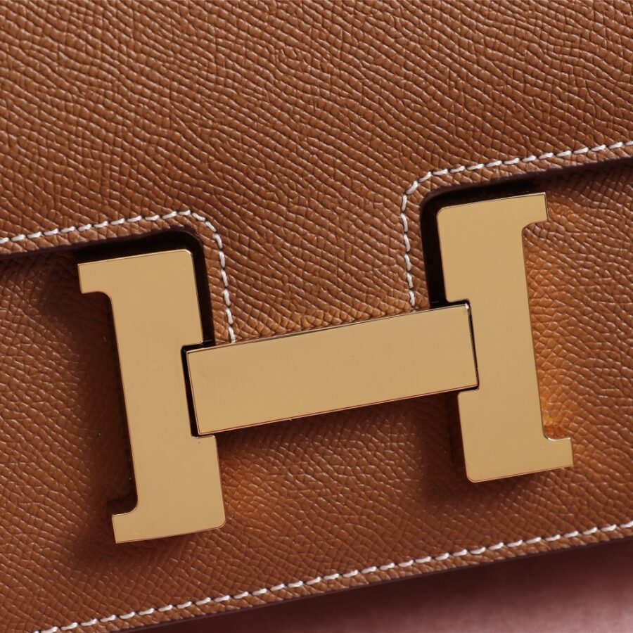 HM CONSTANCE BAGS 22 RUSSET EPSOM GOLD HARDWARE | Studio Nafay