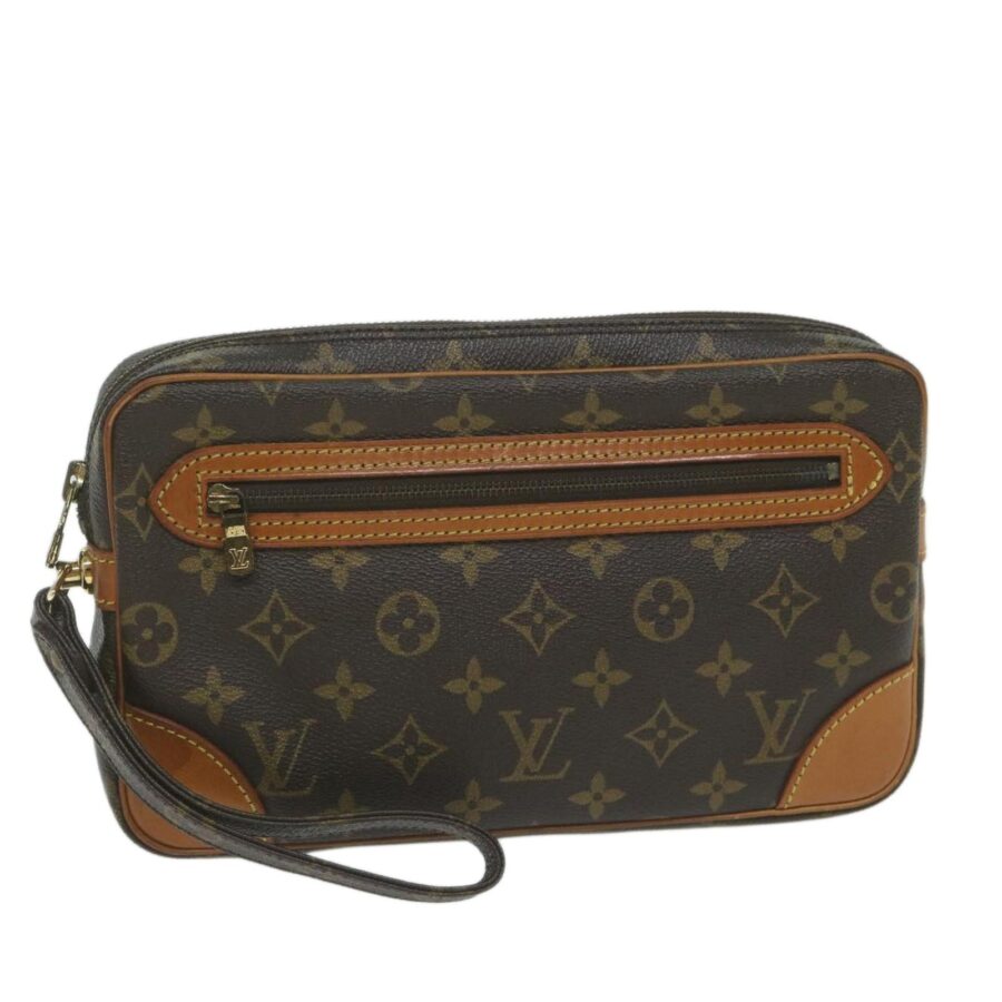 Monogram Canvas Clutch Bag with Dust Bag - French Made | Studio Nafay