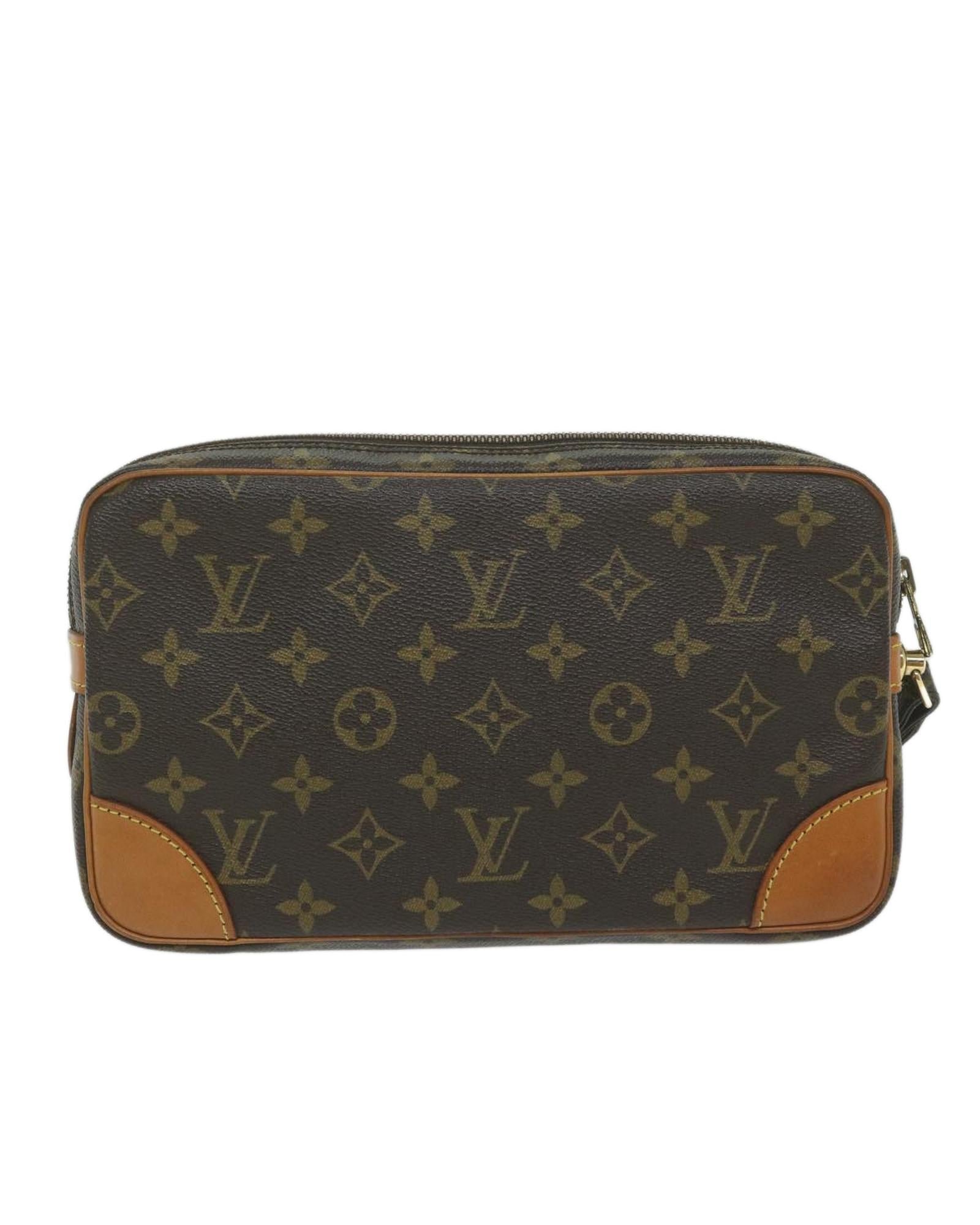 Monogram Canvas Clutch Bag with Dust Bag – French Made