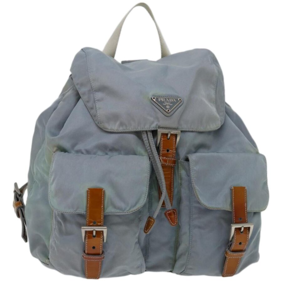 Light Blue Nylon Backpack by Prada | Studio Nafay