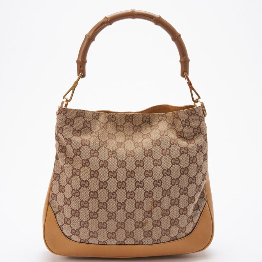 Gucci Bag with Bamboo Handle - Beige GG Canvas | Studio Nafay