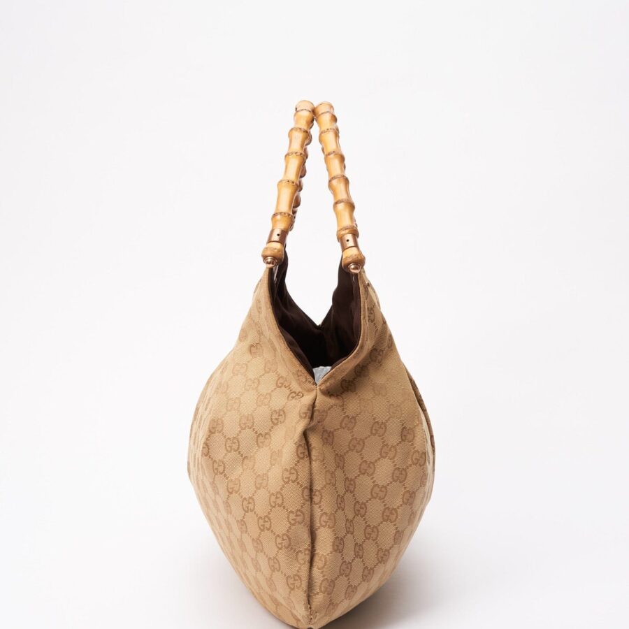 Gucci Bag with Bamboo Handle - Beige Canvas | Studio Nafay