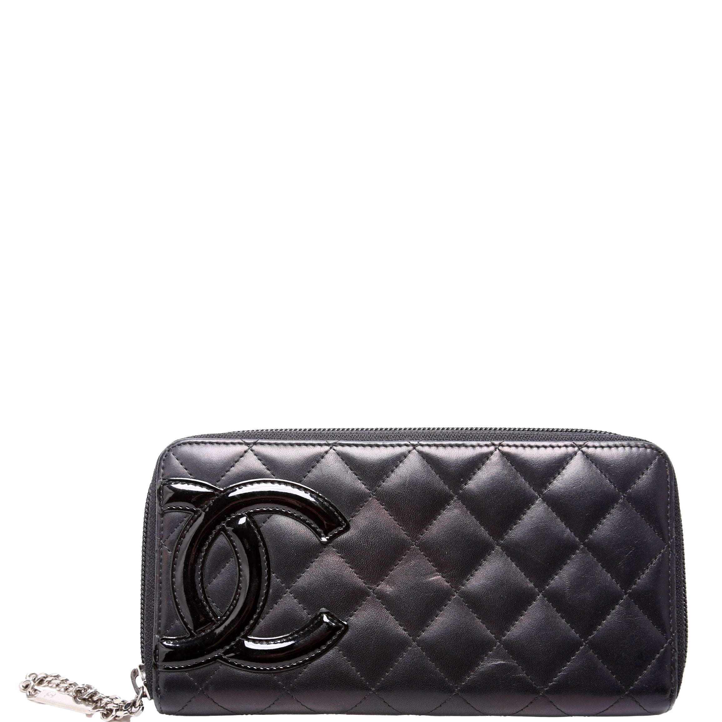 Chanel Cambon Ligne Zip Around Long Wallet Black