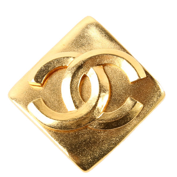 Chanel CC Logo Rhombus Brooch Gold | Studio Nafay