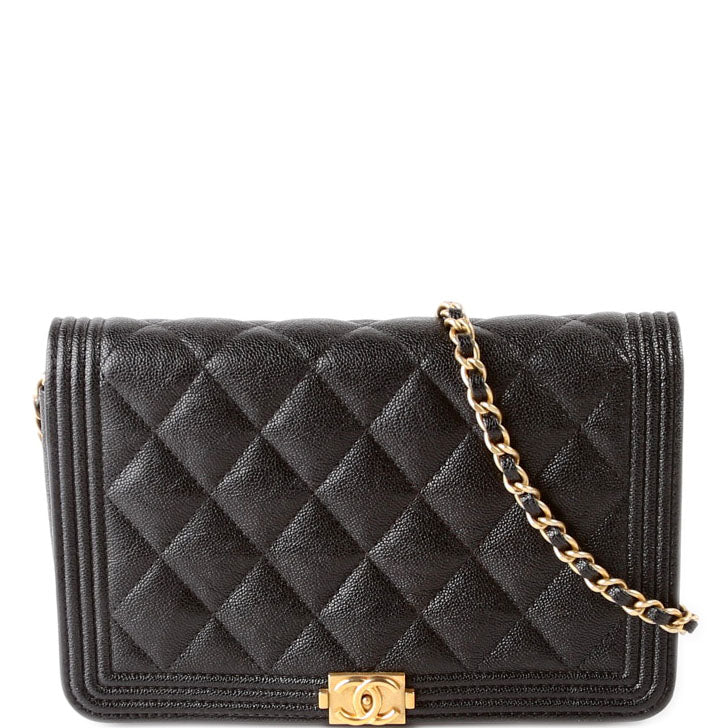 Chanel Wallet On Chain Boy Caviar Black | Studio Nafay