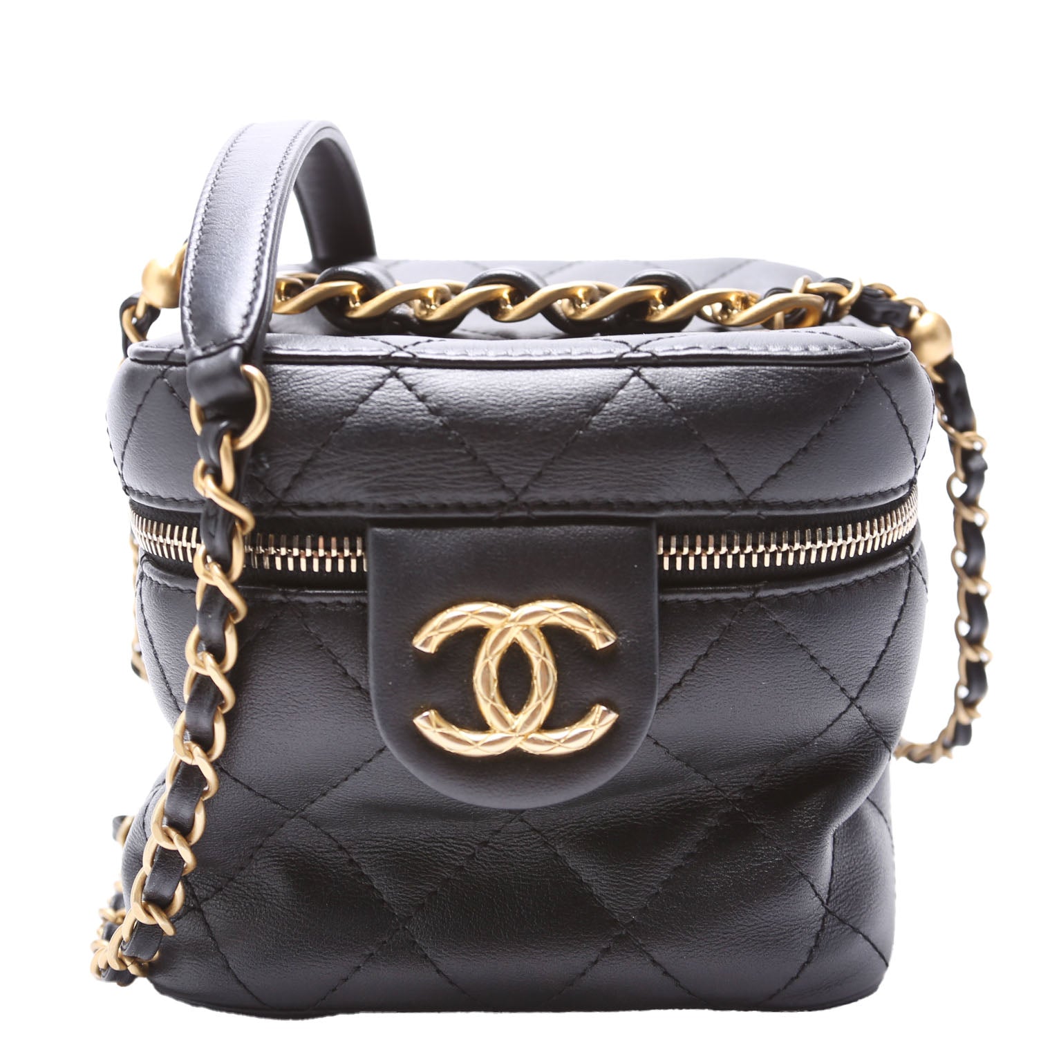 Chanel CC Vanity Case With Chain Small RFID Black