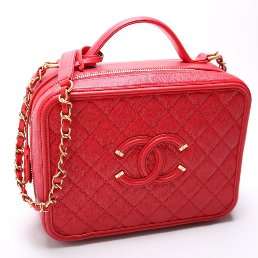 Chanel Filigree Vanity Case Large 25M Red | Studio Nafay