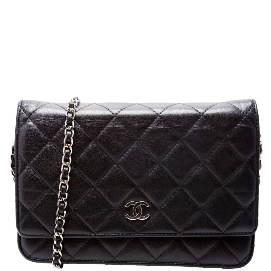Chanel Wallet On Chain Classic Quilted Lambskin Black | Studio Nafay