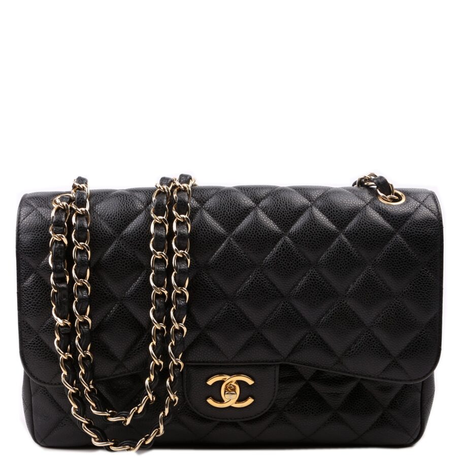 Chanel Classic Flap Jumbo Caviar Leather Black 17-2-M | Studio Nafay