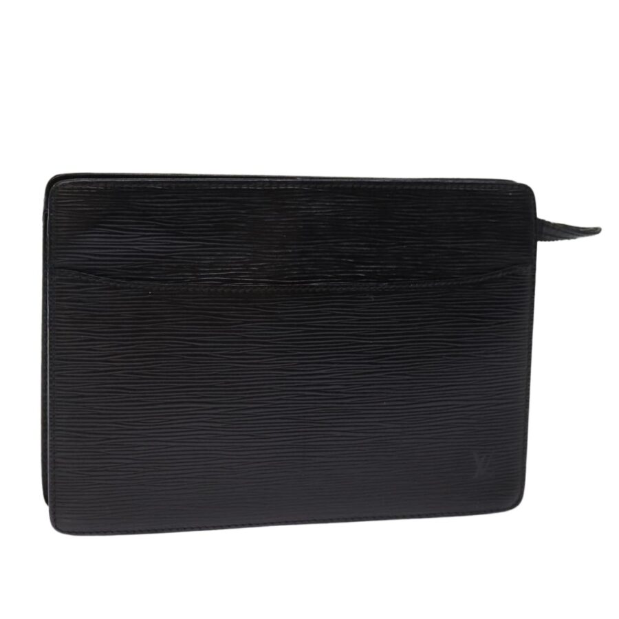 LOUIS VUITTON Pochette Voyage Epi Leather Clutch Black | Studio Nafay