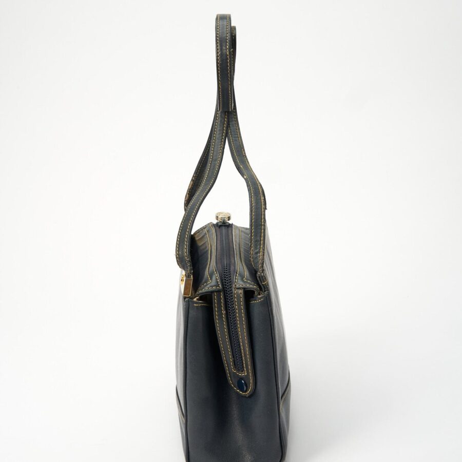 Loewe Anagram Navy Blue Leather Crossbody | Studio Nafay