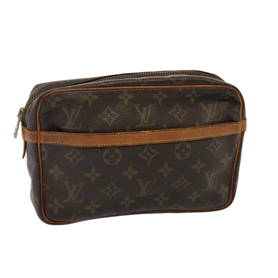Monogram Canvas Clutch Bag with Storage Smell and Rubbing Marks | Studio Nafay