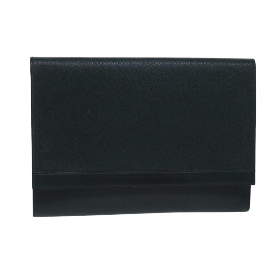 LOUIS VUITTON Pochette Voyage Clutch in Black Epi Leather | Studio Nafay