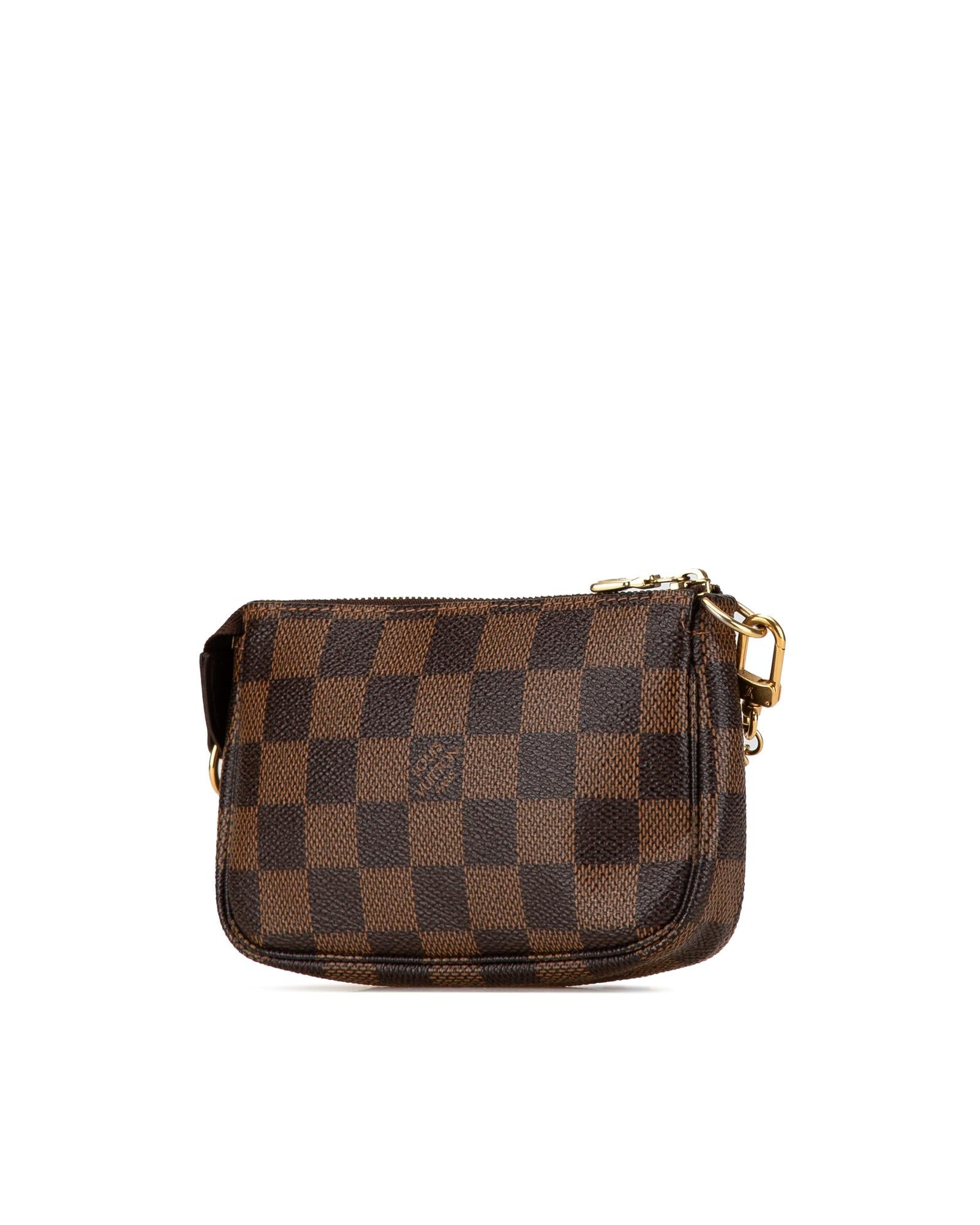 LV Pochette Accessoires Damier Ebene Canvas Crossbody Bag