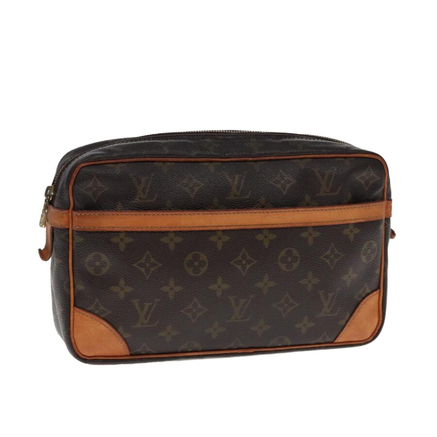 Monogram Canvas Clutch Bag with Multiple Compartments | Studio Nafay