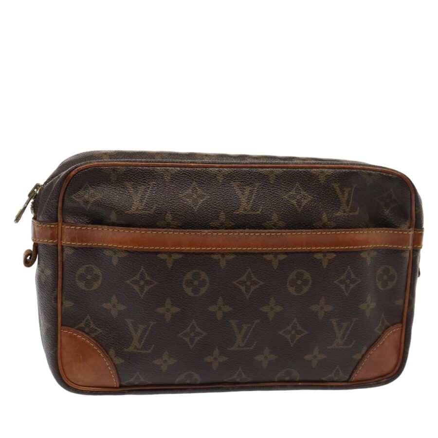 Monogram Canvas Clutch Bag with Interior Pockets | Studio Nafay