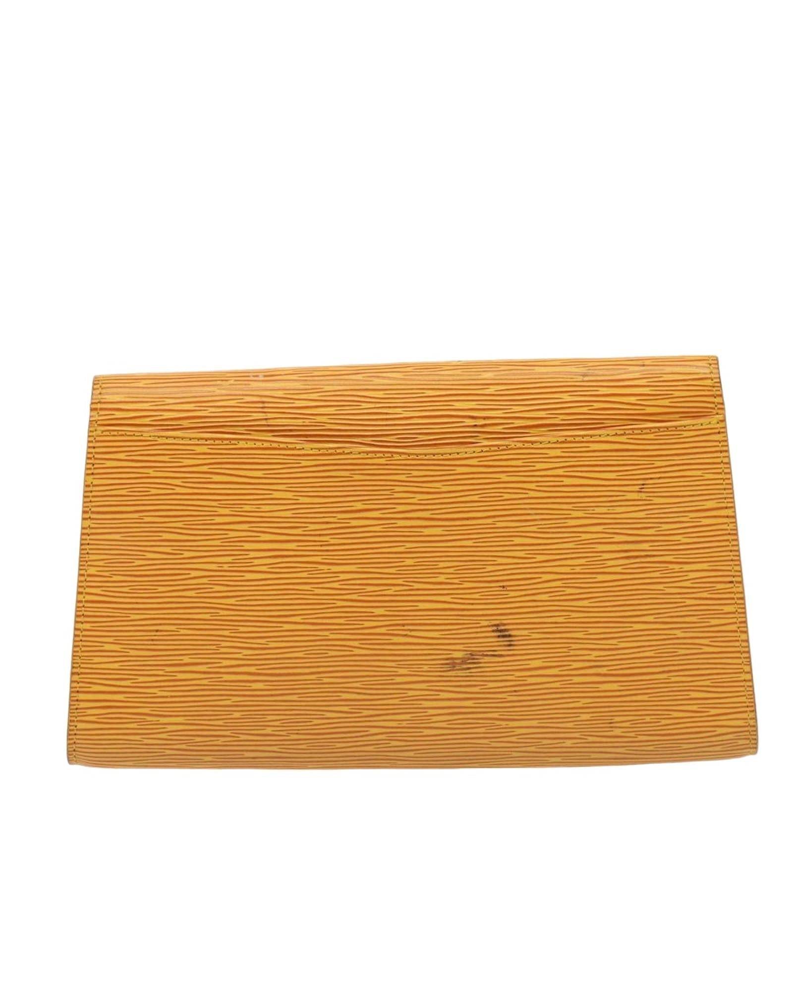 Epi Art Deco Clutch Bag with Button Closure
